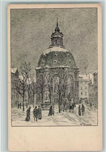 Kassel Franz. Kirche , Verlag Mandt - Federzeichnung AK