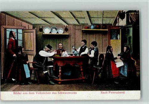 Verlag Fuchs Nr. 2025 AK Bauernstube - Feierabend