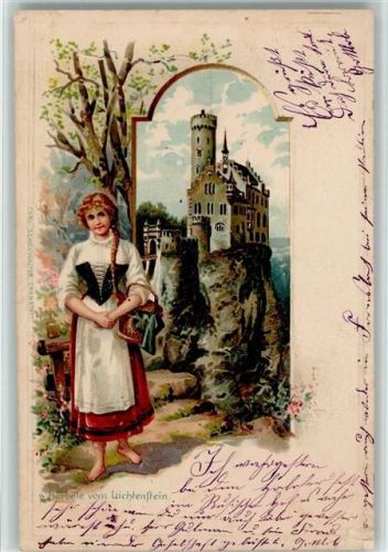Lichtenstein 1902 Bärbele von Lichtenstein Schloss Passepartout
