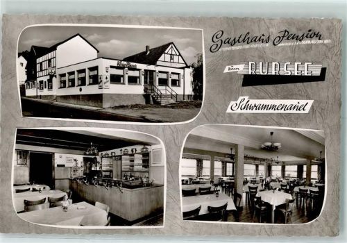 52396 W5169 Schwammenauel - Gasthaus Pension Zum Rursee Rückseite mit Kleberesten bzw Abschürfungen