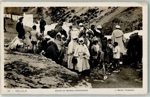 Melilla Grupo de Moros Vendedores