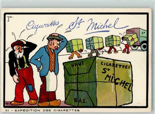 1929 St. Michel Cigarettes sign. Jean Drapz Nr. XI Serie AK