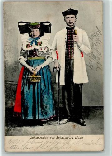 1908 Paar, Mann mit Pfeife und Spazierstock