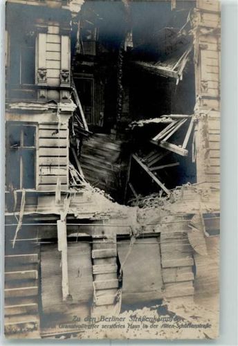 10115 W1000 Berlin Mitte 1919 Foto AK Straßenkämpfe Schützenstraße