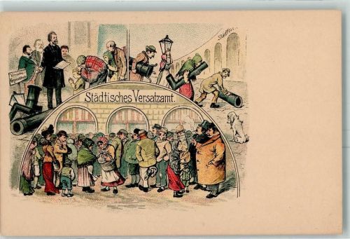 1900 Städtisches Versatzamt Gerichtsvollzieher Armut AK