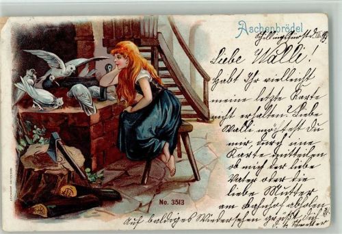 No. 3513 Aschenbrödel, litho 1902 AK