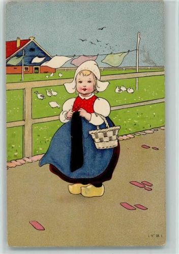 Hollandkind beim Stricken , Meissner & Buch 2269 AK