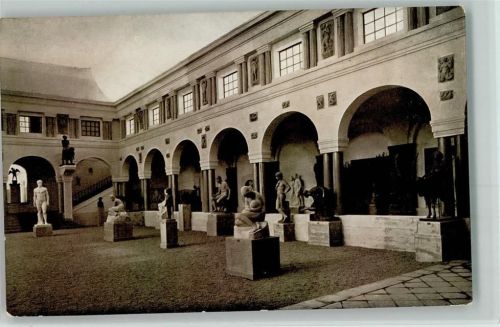 Dresden 1908 Kunstausstellung Große Halle Innenaufnahme Teilansicht Skulpturen