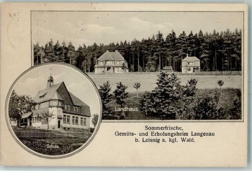 Leisnig Sommerfrische Gemüts- und Erholungsheim Langenau Landhaus Schule