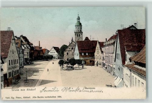 Altdorf 1905 Marktplatz Gasthaus St. Laurentius-Kirche
