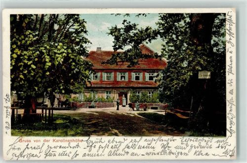 Karolinenhöhe 1906 Gasthaus Emailleschild