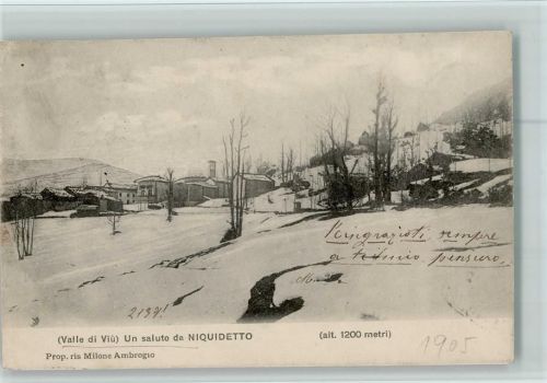 Viu' Winter - Niquidetto - Valle di Viu , gute Erhaltung AK