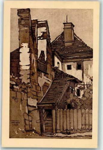 84489 W8263 Burghausen , Salzach Künstlerkarte Am Schwurfinger sign. Franz Ermer 1913