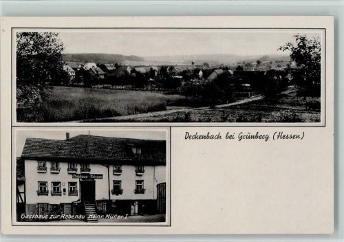 Grünberg Gesamtansicht Gasthaus zur Rabenau Heinr. Müller I.