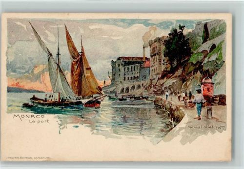 Velten Verlag - Le Port Wielandt, M. Lithographie / Künstlerkarte