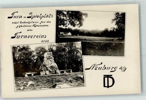 Neuburg Turn- und Spielplatz Gedenkstein gefallener Kameraden des Turmvereins