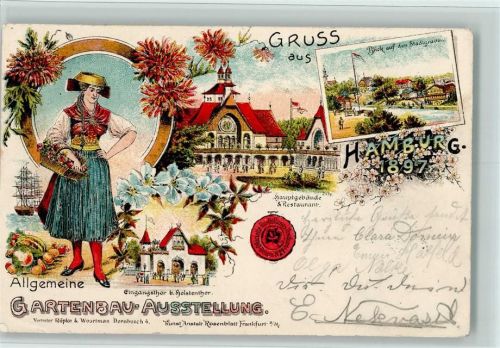 1897 Gruss aus - Litho, Kunstverlag Rosenblatt