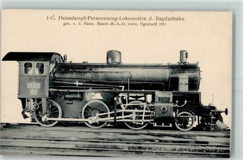 1-C. Heissdampf Personenzug Lokomotive der Bagdadbahn Egestorff 1911 Lokomotive