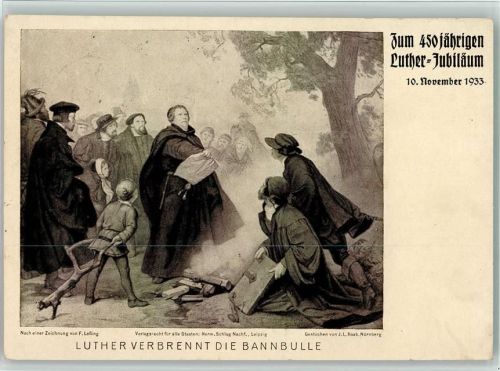 400jähr. Jubiläum 1933 , Bannbulle wird verbrannt AK