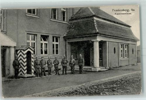 09669 O9262 Frankenberg , Sachs - Kasernenwache Soldaten