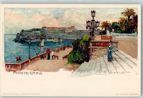 Monte Carlo Velten Verlag Nr. 467 Wielandt, M. 1900 Lithographie
