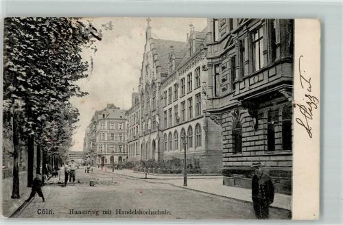 Köln Hansaring 1904 Hansaring mit Handelshochschule