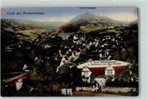 Kocherstetten Schloss Stetten Gasthaus und Gemischtwarengeschäft Zur Harmonie von Chr. Einsele