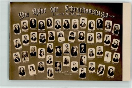 Wien 1927 Die Opfer der Schreckenstage 1927 Wien Julirevolte Politik