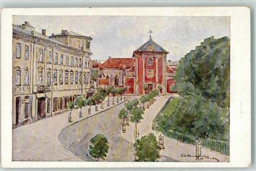 Lublin Künstlerkarte Erzherzog Heinrich Ferrdinand-Serie Nr 6 Offizielle Karte für Rotes Kreuz Kriegsfürsorgeamt Kriegshilfsbüro sign