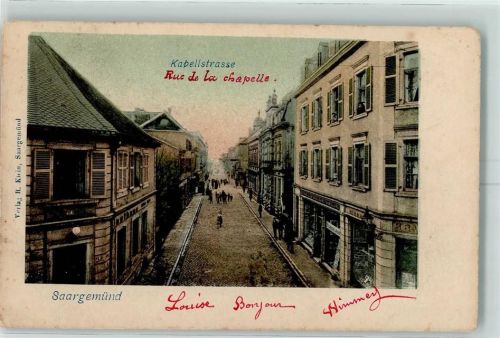 Sarreguemines 1904 Kapellstraße AK