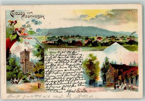 02733 O8704 Cunewalde 1906 - Czorneboh Aussichtsturm Bergwirtschaft