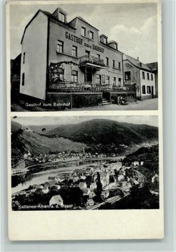 Kattenes 1939 Gasthof zum Bahnhof AK