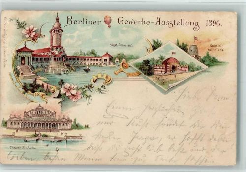 1896 Gruss aus - Theater Alt-Berlin , Verlag Goldiner