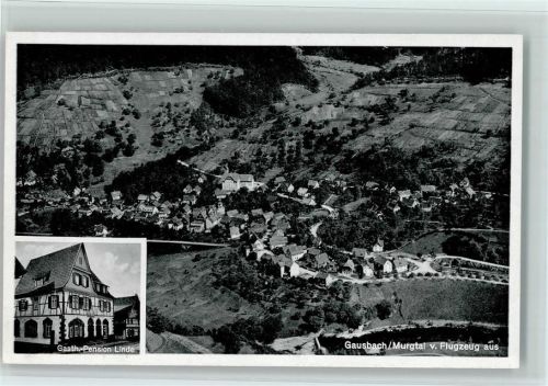 Gausbach Fliegeraufnahme Gasthaus Pension Linde