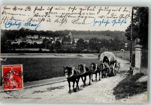Presles 1908 Blick zum Bahnhof