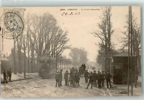 56100 Lorient 1903 Gebrauchsspuren le Cours Chazelles Straßenbahn