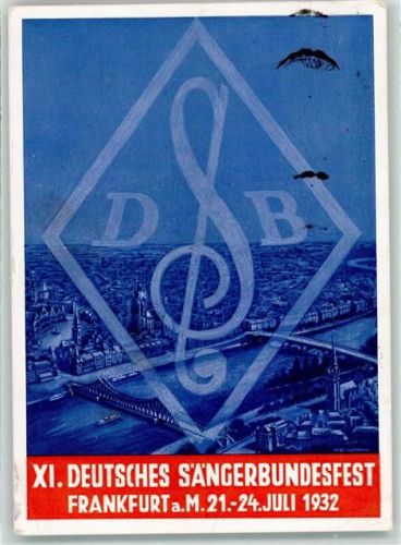 W6000 Frankfurt am Main Sängerfest 1932 Gebrauchsspuren