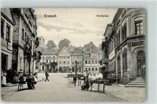 Kronach 1908 Marktplatz Marktszene