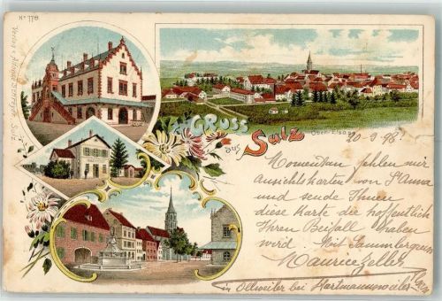 Soultz-Haut-Rhin 1898 Lithographie