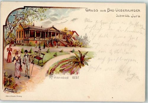 Bad Überkingen Gruss Dianabad 1897 sign. K. Zinn