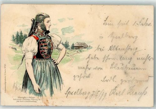 1899 Verlag Elchlepp Schwarzwald II. Serie Nr. 20 - Tracht