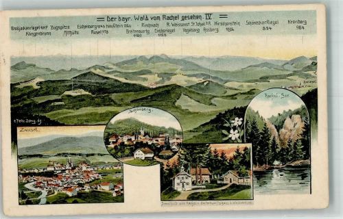 Zwiesel 1911 sign. Felle Rachelsee Schönberg