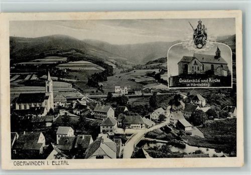 Oberwinden 1915 Schönes Ortsbild mit Bahnhof und Kirche - Wallfahrt AK