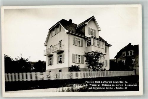 61389 W6384 Schmitten , Taunus 1953 Foto AK Pension Heid