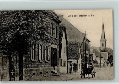 64560 W6086 Erfelden 1919 - Gasthaus Julius Sternfels , Bauernwagen AK