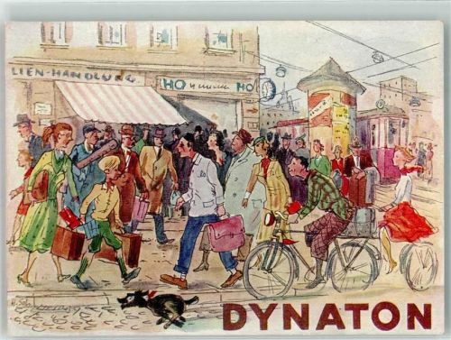 04720 O7300 Döbeln Gebrauchsspuren Werbe AK Fa. Weiss & Co. Dynaton