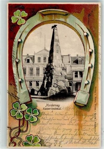 Norderney 1900 Hufeisen Kleeblatt Kaiserdenkmal