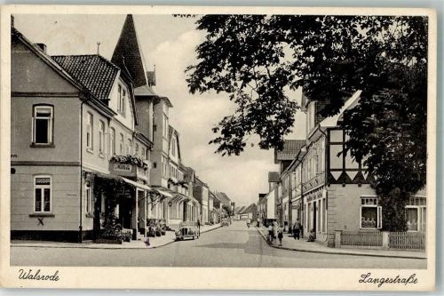 29664 W3030 Walsrode 1942 Foto AK Langestrasse Auto Hotel