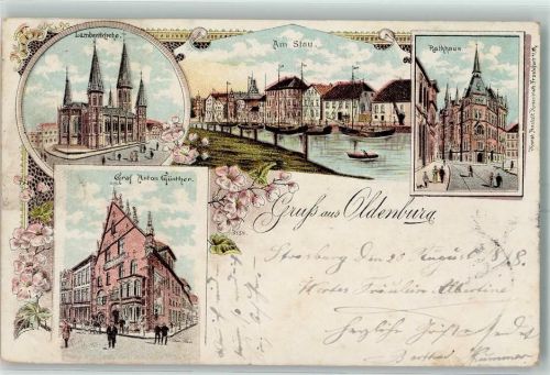Oldenburg 1898 Lambertikirche Am Stau Rathaus Graf Anton Günther