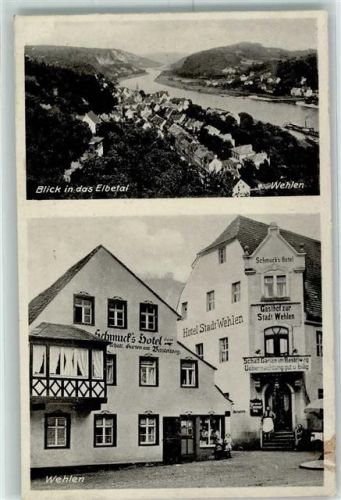 Wehlen Stadt Blick in das Elbetal Hotel Stadt Wehlen Schmeucks Hotel
